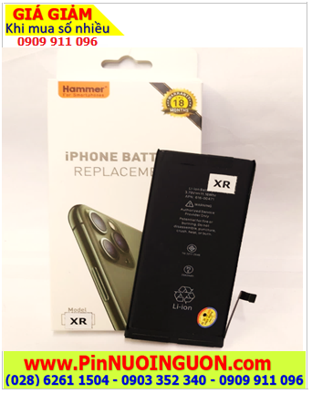 Pin iPhone XR; Pin điện thoại di động iPhone XR dòng 2942mAh chính hãng Hammer _Bảo hành 18 tháng 